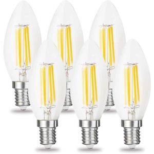 AMPOULE - LED (Pack de 6) 6W E14 Dimmable Ampoule à Filament LED
