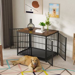 5 Cages d'intérieur pour chien à découvrir — Autourdesanimaux  Meubles  pour caisse de chien, Mobilier pour chien, Salon rectangle