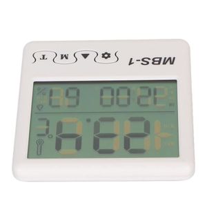 MESURE THERMIQUE horloge thermomètre d'intérieur Horloge Thermomètre Hygromètre Numérique, Horloge électronique de Température à Affichage