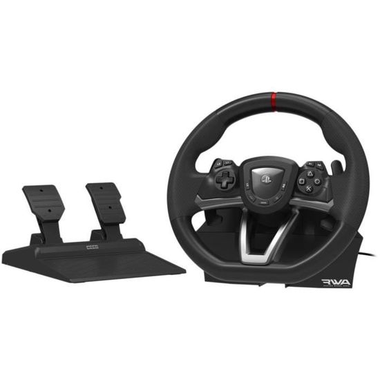 Volant de course Racing Wheel Apex - HORI - PC, PS4 et PS5 - Pédales incluses - Noir
