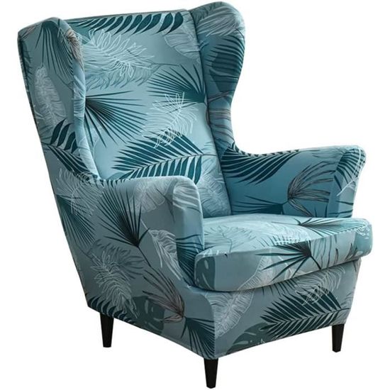 Housse Extensible Pour Fauteuil à Oreilles - Lot De 2 Pièces (dossier + Coussin), Polyester/élasthanne | Protection Anti-taches, Lavable Machine - 12