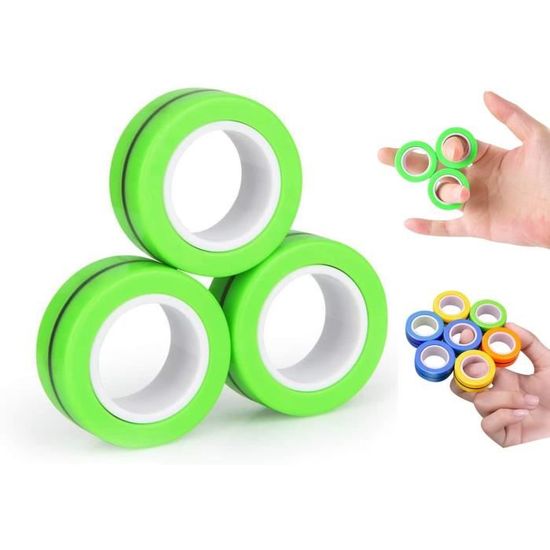Anneaux magnétiques Fidget Toy, Adult Fidget Magnets Ring Toys for Anxiety Relief Therapy, Fidget Gift for Adults Teens Kids - Jeux - Jouets Anneaux magnétiques Fidget Toy, Adult Fidget Magnets Ring Toys for Anxiety Relief Therapy, Fidget Gift for Adults Teens Kids - Jeux - Jouets