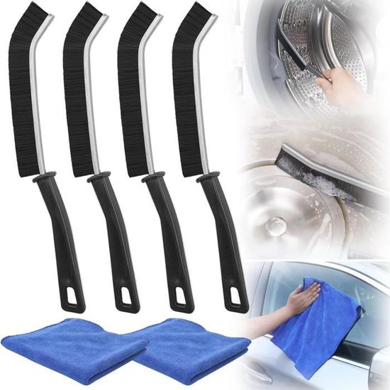 Brosse De Nettoyage Pour Interstices - 10 Pièces, Manche Long, Poils Durs, Acier Inoxydable - 11