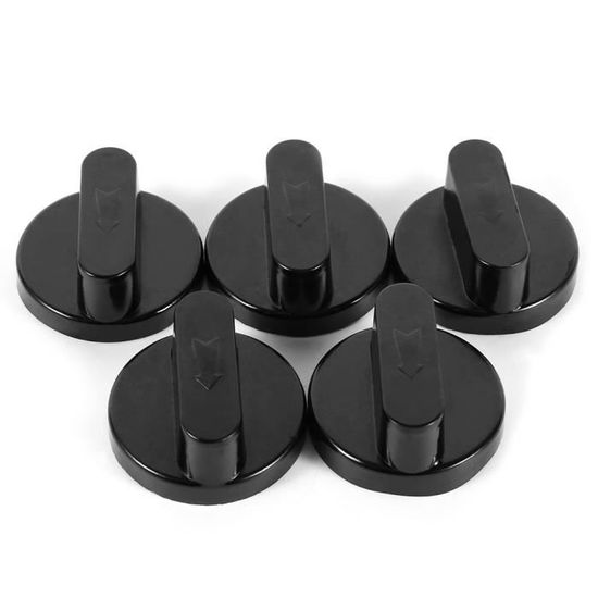 5 Boutons De Commande Pour Cuisinière à Gaz - Aluminium Argenté - Neufs