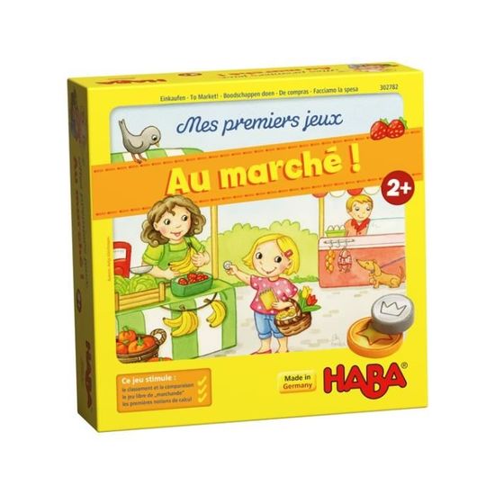 Jeu de société - HABA - Mes premiers jeux – Au marché ! - Enfant - 20 min - Mixte - Jaune