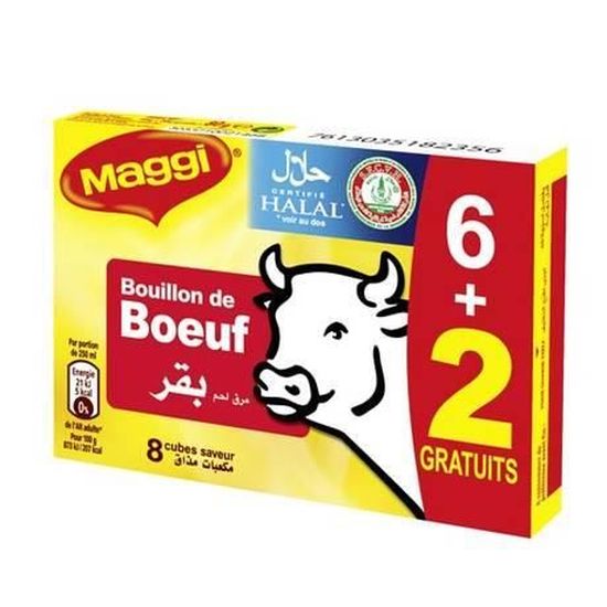 Maggi, Bouillon de boeuf halal, 6 + 2 gratuits Cdiscount Au quotidien