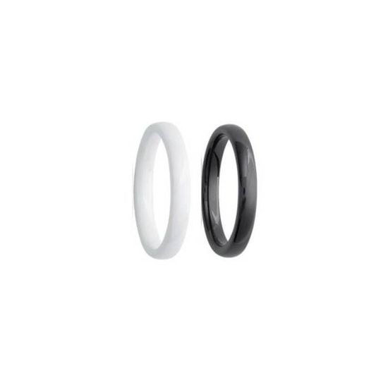 Bague Mixte En Céramique Blanche Blanche - Achat / Vente Bague - Anneau