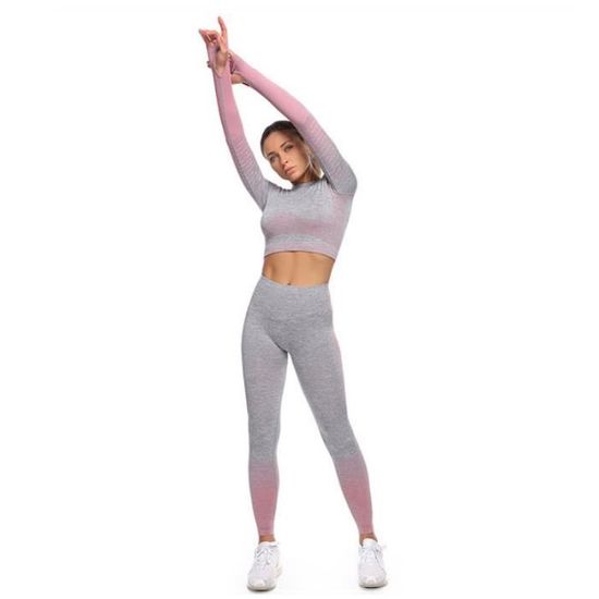 Ensemble de Yoga pour femmes - Fitness - Leggings et haut à manches longues  - Rose Rose - Cdiscount Sport