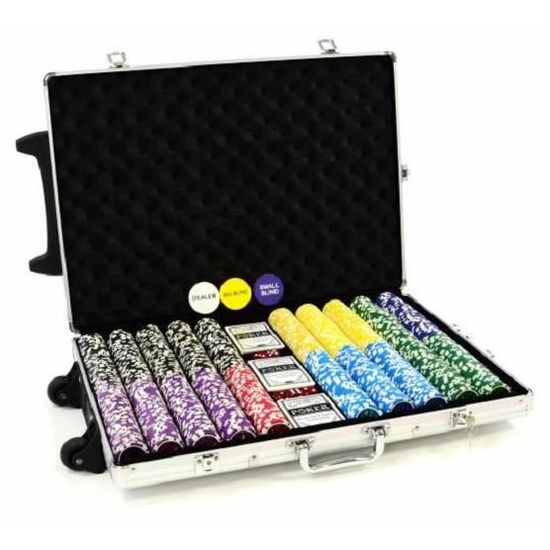 Mallette De Jeux Simili Cuir – Backgammon, Poker, Jetons, Dés – France