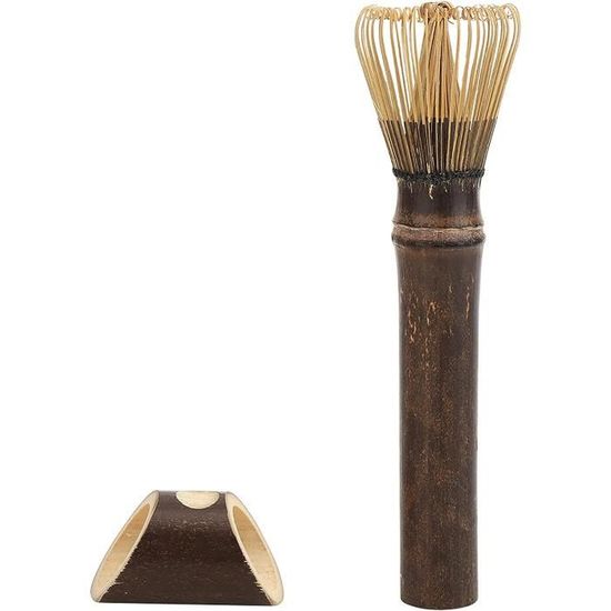 Kit Cérémonie Matcha 8 Pièces - Bol, Fouet En Bambou, Tamis, Cuillère, Support, Etc. (cadeau Amateur Thé)