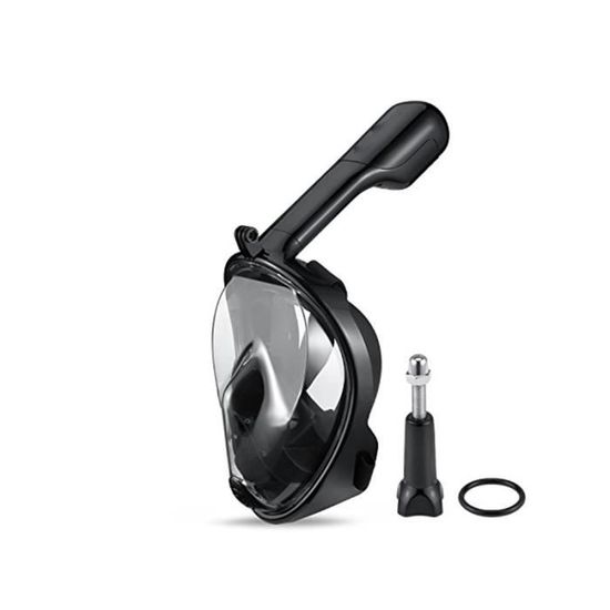 Masque Plongée Plein Visage 180° - Vision Panoramique Anti-Buée Avec Support Caméra