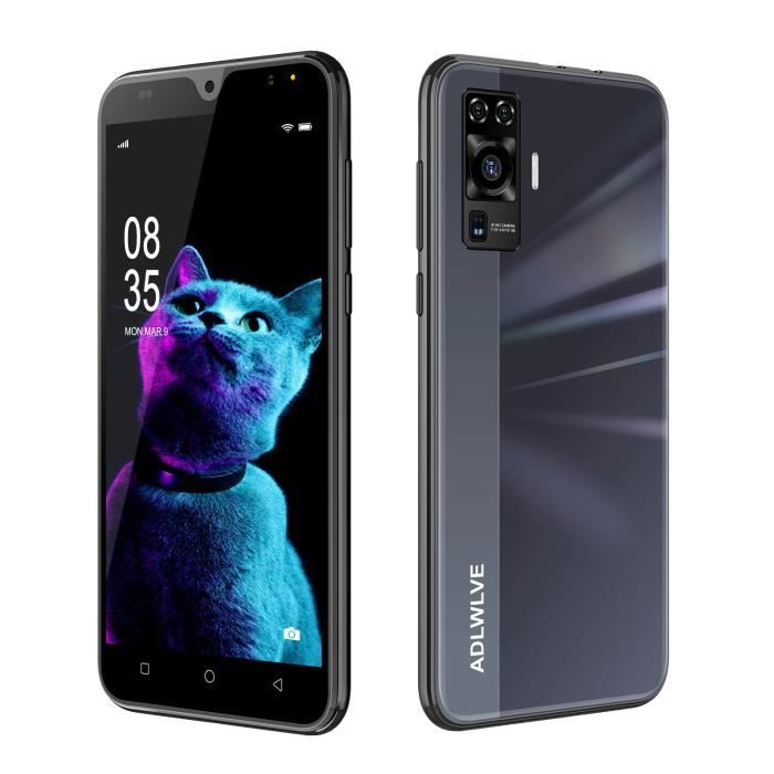 Téléphone Portable , 3Go + 16Go Smartphone 4G Pas cher, 5.5'' ÉcranTéléphone Débloqué Double SIM 8MP Caméra-noir