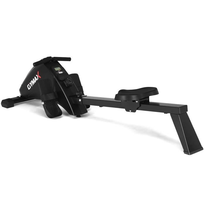 COSTWAY Rameur Magnétique Pliable à 10 Niveaux Résistance avec Ecran LCD Charge Max 120KG Musculation des Bras/Cardio-Training