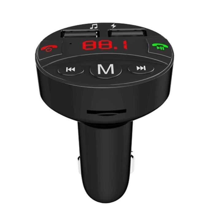 Kit voiture mains libres émetteur radio Bluetooth lecteur de musique embarqué double chargeur de USB TRANSMETTEUR FM DE VOITURE