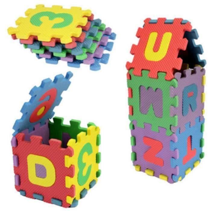 Puzzle tapis mousse 36 pcs pour 2-3 ans bébé Jeu éducation alphabétisation infantile