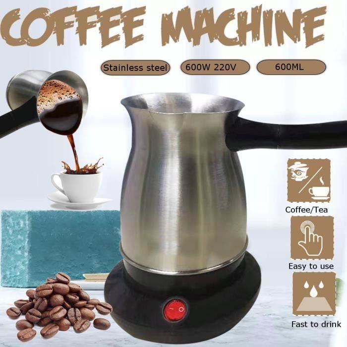 AvanC 600W 220V Machine à Café 304 Acier Inoxydable Turquie Cafetière Électrique Cafetière Bouilloire pour Bureau à Domicile