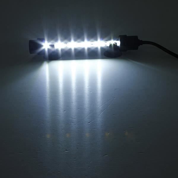 18cm Lampe LED 5050 SMD Etanche Tube Eclairage Poisson Aquarium AC 85-240V Blanc FR94494