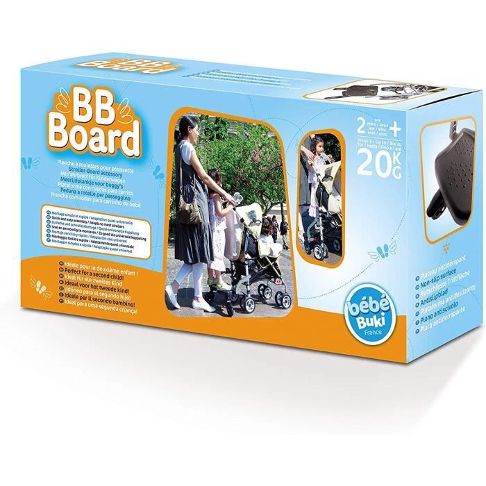 Buki Bébé Planche à Roulettes noir pour Poussette BB Board jusqu'a 20 kilo[48]