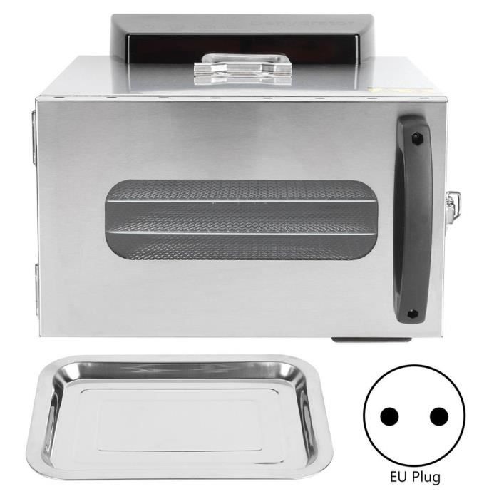 Tbest Séchoir d'aliments Mini machine intelligente de dessiccateur de légumes de fruits de déshydrateur de nourriture d'acier