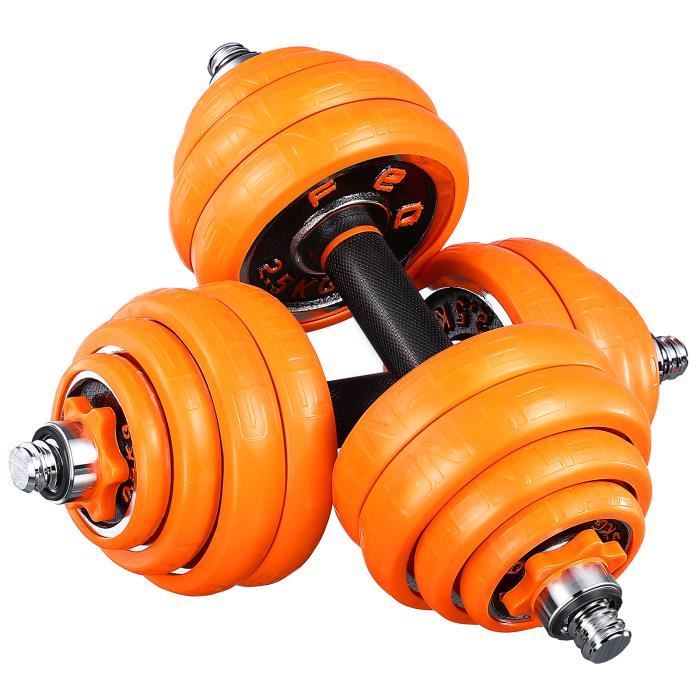 30KG d'haltères en fonte pour exercicer bras muscles