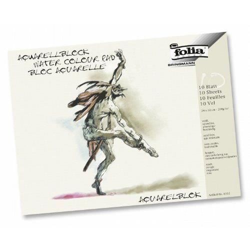 Bringmann 8332 Folia Bloc aquarelle Encollé 10 feuilles Import Allemagne