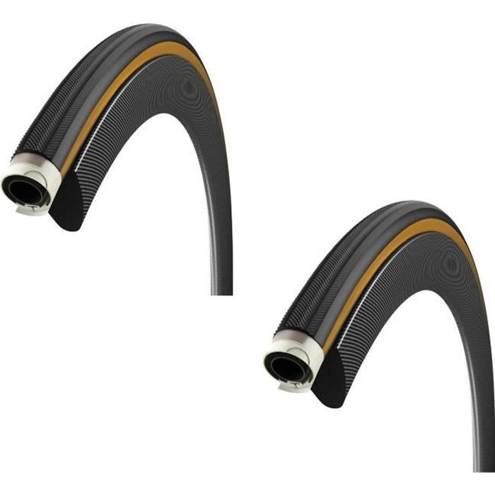 2x BOYAU 700 X 23 VITTORIA RALLY NOIR/BEIGE 220TPI 310g vélo course route boyaux