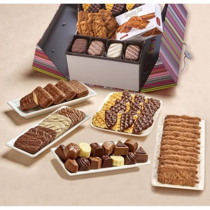 Coffret Cadeau Gourmand - Panier de Spécialités au Chocolat Belge Option - Sans coffret