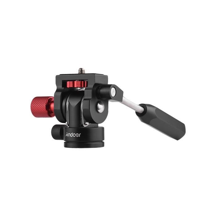 Andoer Professionnel Mini Téléphone Vidéo Trépied Tête de Trépied Action Fluid Drag Tête Pan avec 1/4in Vis Montage