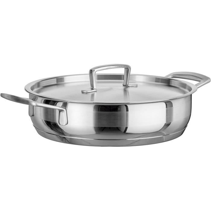 INOXIBAR 62232 Sauteuse Expert - 32 cm - Acier inoxydable