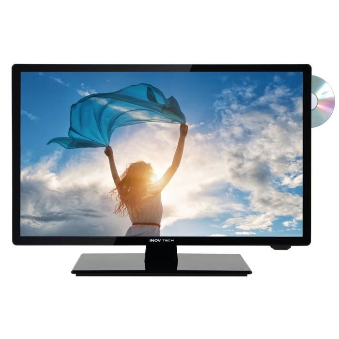 INOVTECH Téléviseur LED HD ultra compact 24,5'' + DVD