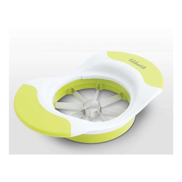 Coupe fruits et légumes KitchenCook avec lames en inox - Blanc - Vert