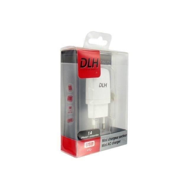 DLH Adaptateur Energy - 5 W - Pour Téléphone portable, Smartphone, iPod, iPhone - 1 A Sortie
