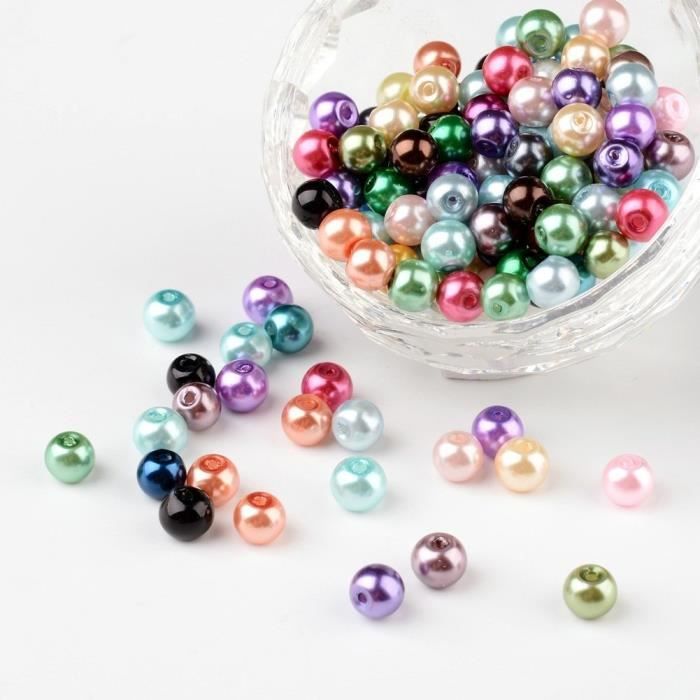 PandaHall - Lot de 50-400pcs Mixtes Perles Nacr...