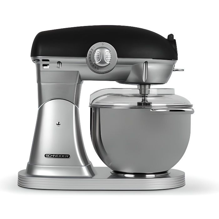 SCHNEIDER SCFP57B - Robot pâtissier Vintage - bol inox 5,7 litres - 10 vitesses - puissance 1500 watts - coloris noir