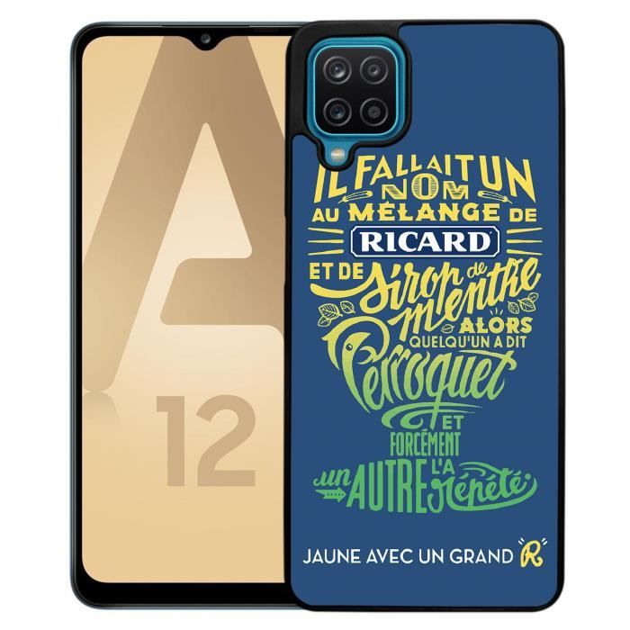 Coque souple pour Samsung Galaxy A12 5G - Ricard Perroquet. Accessoire téléphone