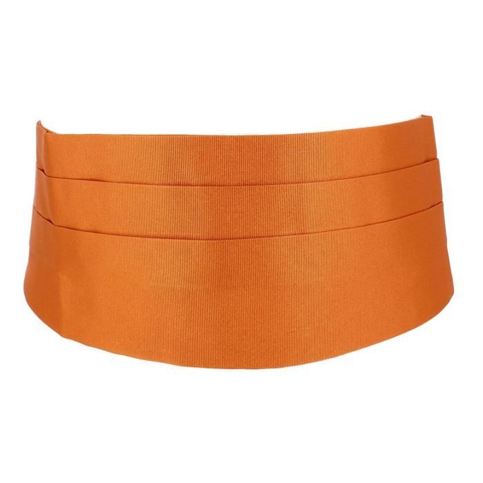 Ceinture Smoking en soie, Orange Rame,