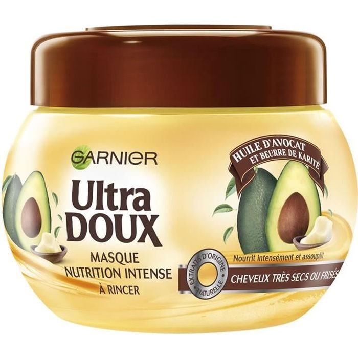 ULTRA DOUX : Masque capillaire nutrition intense Huile d'avocat Beurre de karité 300ml
