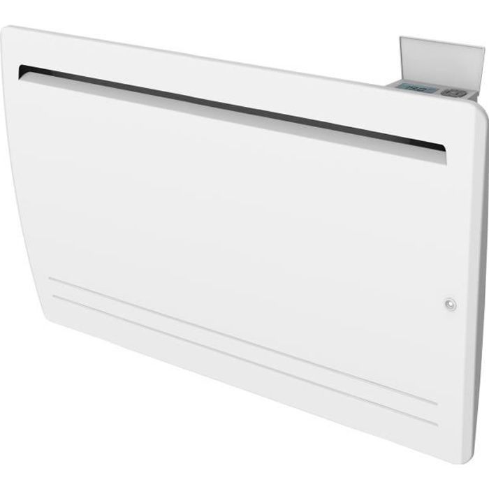 Radiateur électrique 2000W à inértie céramique avec film résistant horizontal blanc - Thermostat programmable