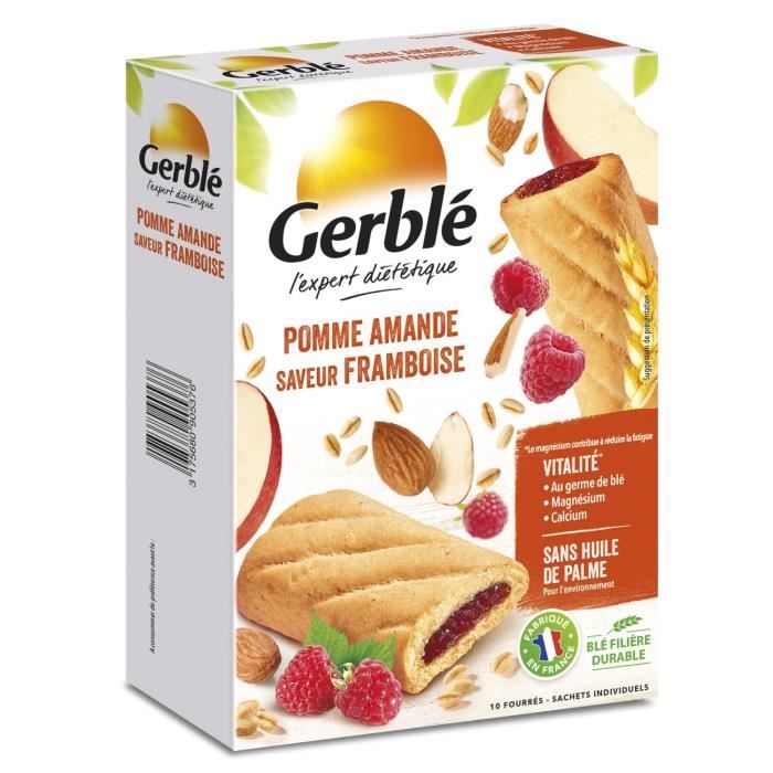 GERBLE Biscuits fourrés à la pomme, framboise et amande - 200 g