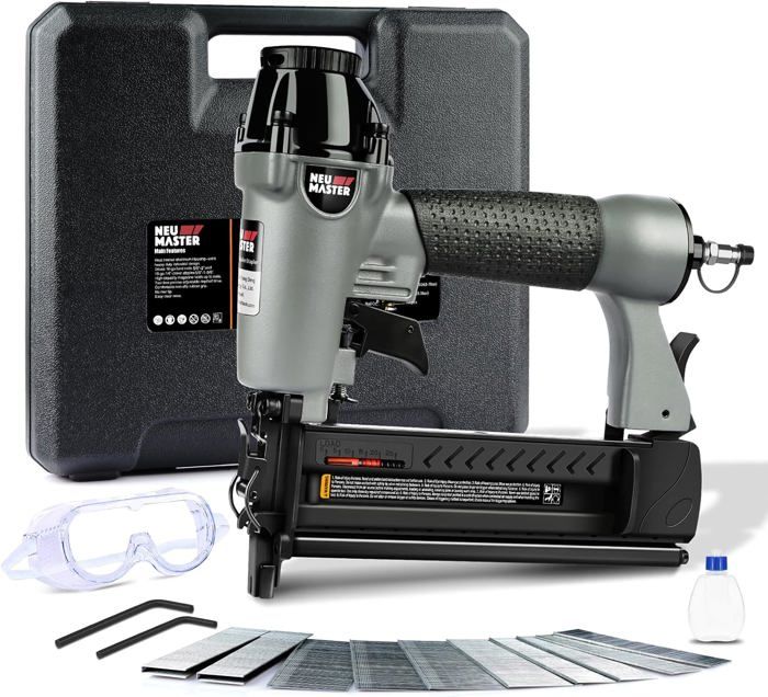 VEVOR Agrafeuse Pneumatique Long Bec, Calibre 20, Compatible Avec