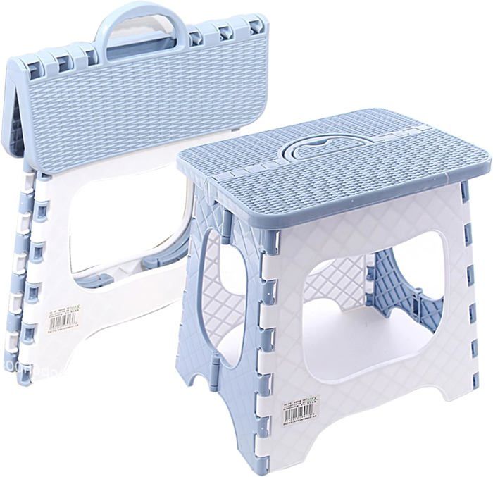 Marchepied pliable compact en plastique pouvant supporter jusquà 300 lb 12 pouces 30 cm antidérapant (bleu ciel) 1 pièce