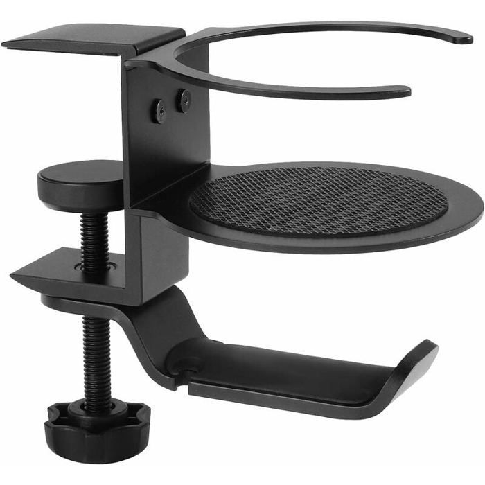 Cintre pour Casque Rotation à 360°Support pour Casque Aluminium Support de Casque de Jeu Support Casque de Bureau Crochet pour écout