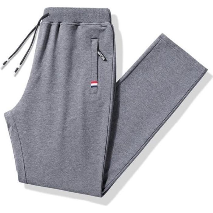 Pantalons de survêtement pour hommes grande taille - Tenue de sport élastique - Football - Gris foncé Gris foncé#XXXXXXXXL