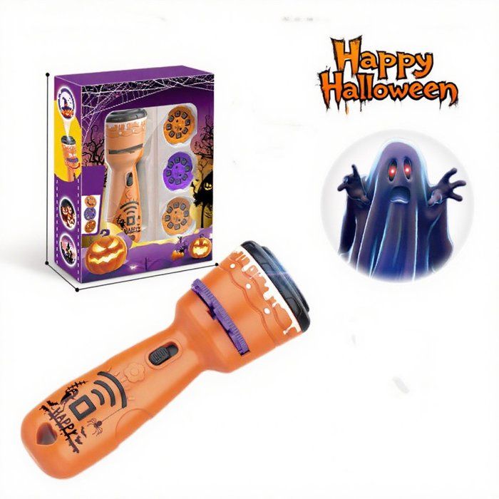 Projecteur de jouets - Jouet pour enfants - Lampe torche - 24 motifs - Décoration dHalloween - Décoration de fête - Jouet de