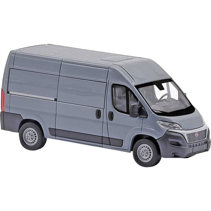 Modèle réduit Fiat Ducato - Busch - Échelle H0 - Gris - Camionnette - Détails réalistes - Collection