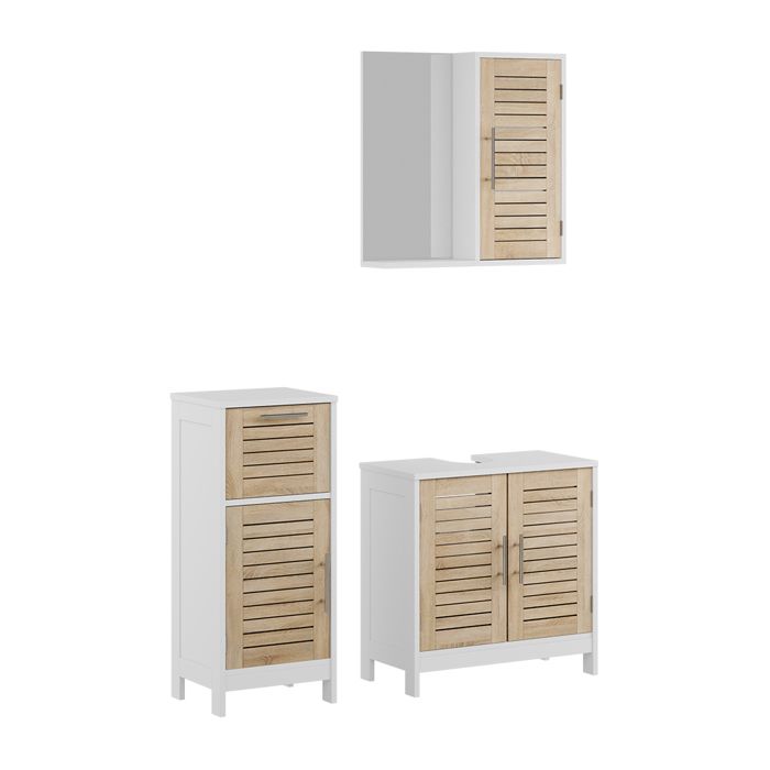 Maison De Poupée - 4 Ensembles De Meubles Miniatures (Cuisine, Salle De Bain, Salon, Chambre) - Plastique Sécurisé Cadeau Enfant Maison Poupée