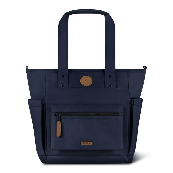 Sac à épaule - CABAIA - Essentials Tote Bag M - bleu foncé - fermeture zippée - compatible A4