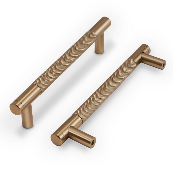 Lot de 10 poignées darmoire en cuivre champagne 96mm - pour cuisine tiroir commode Meoiruery