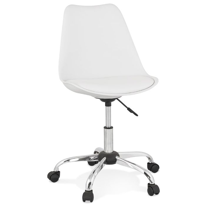 Chaise De Bureau Monky Blanche Design Achat Vente Chaise De Bureau Cdiscount