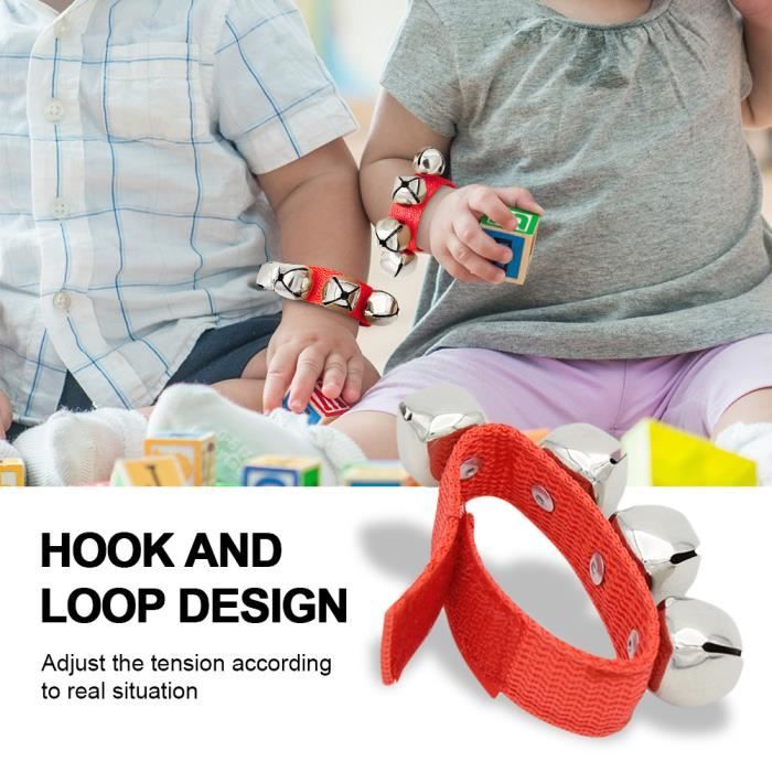 6 Bracelets à Clochettes Multicolores CPJJ - Hochets Musicaux Pour Enfants Et Adultes
